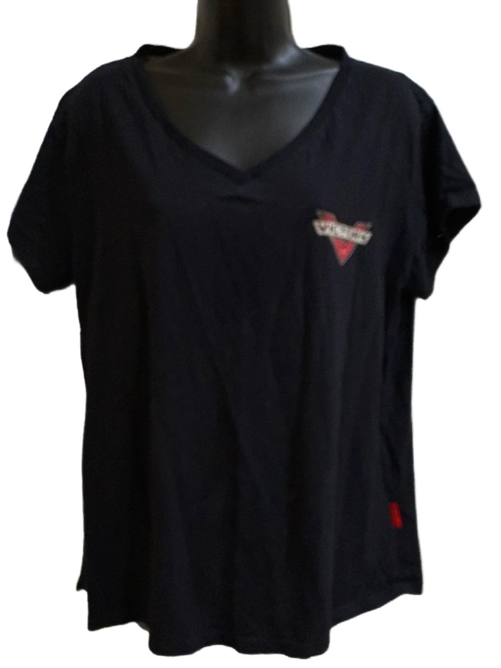 Women’s Black V-Neck  Victory Motorcycles Tee